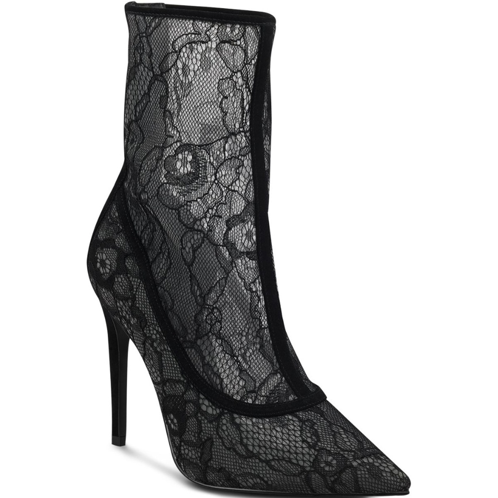 Kandell and Kylie Alanna Lace Pointed Toe Booties